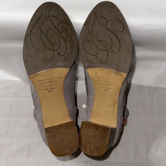 Ted Baker 40.5 Ainthe Ankle Booties in Light Grey Rose Gold - Picture 11 of 11